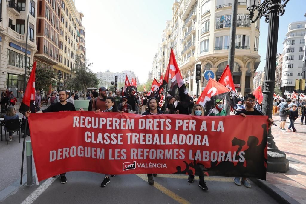 Manifestació convocada per la CNT a València Manifestació convocada per la CNT a València