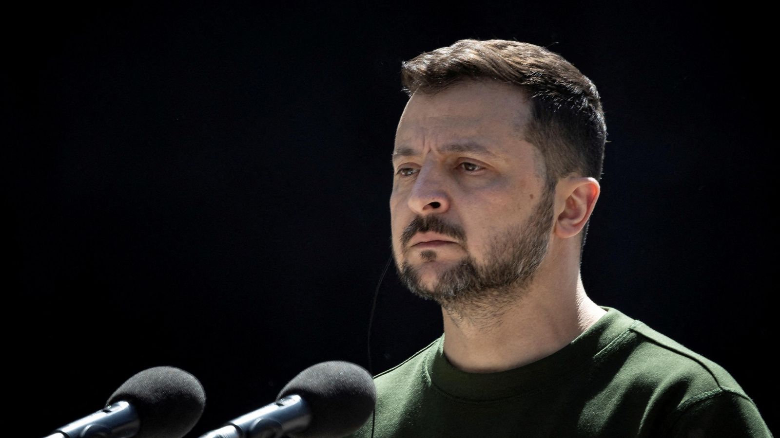 El president d'Ucraïna, Volodímir Zelenski, este dimarts a Kíiv