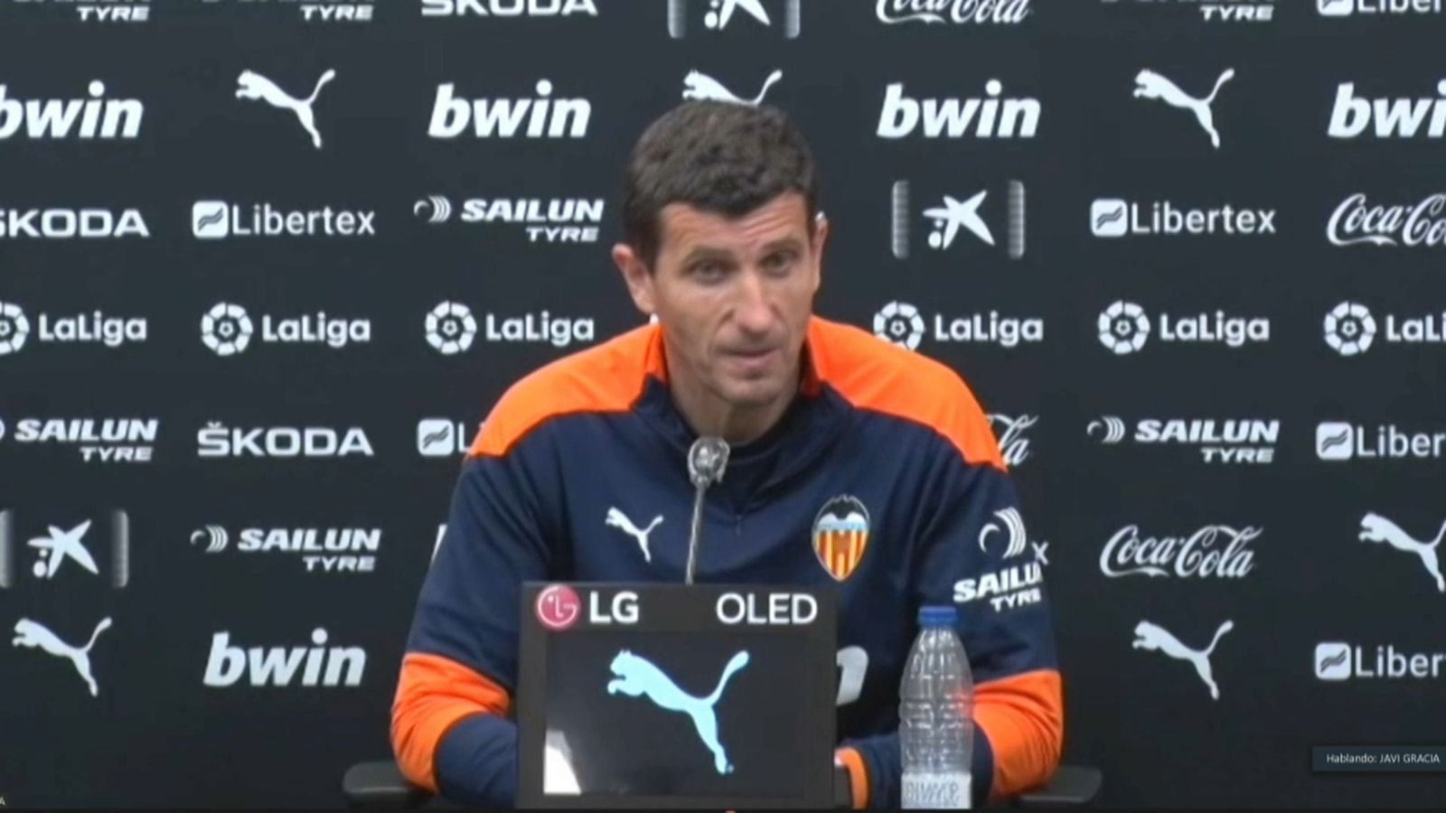 Javi Gracia en la compareixença d'aquest dijous