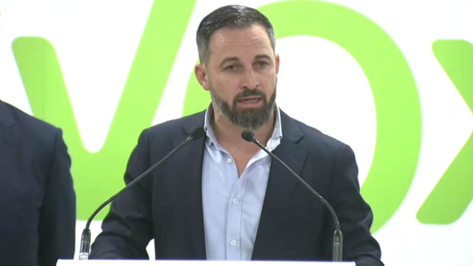 El líder de Vox, Santiago Abascal, aquest dimecres a Madrid