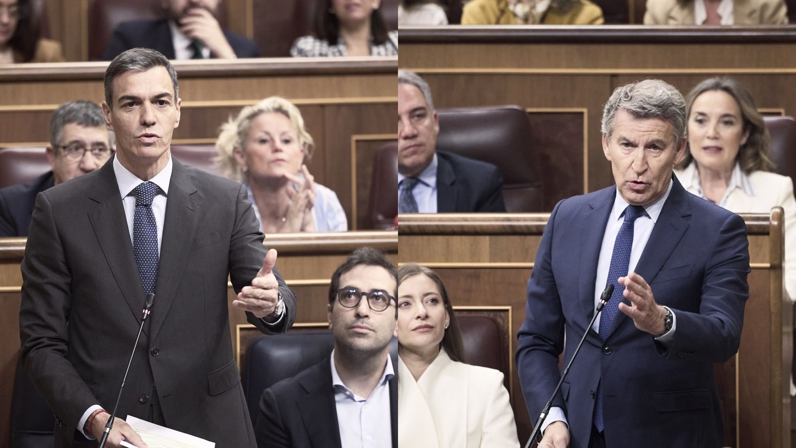 Sánchez i Feijóo, este dimecres al Congrés