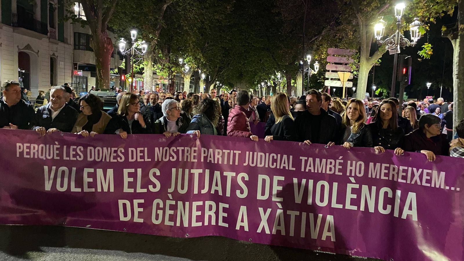 La protesta a Xàtiva, aquest divendres