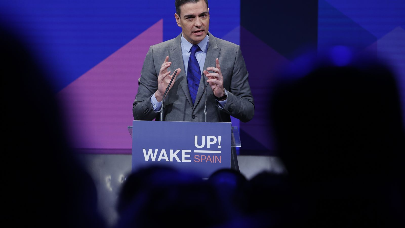 Pedro Sánchez, durant la inauguració de l'II fòrum econòmic "Wake Up, Spain!"