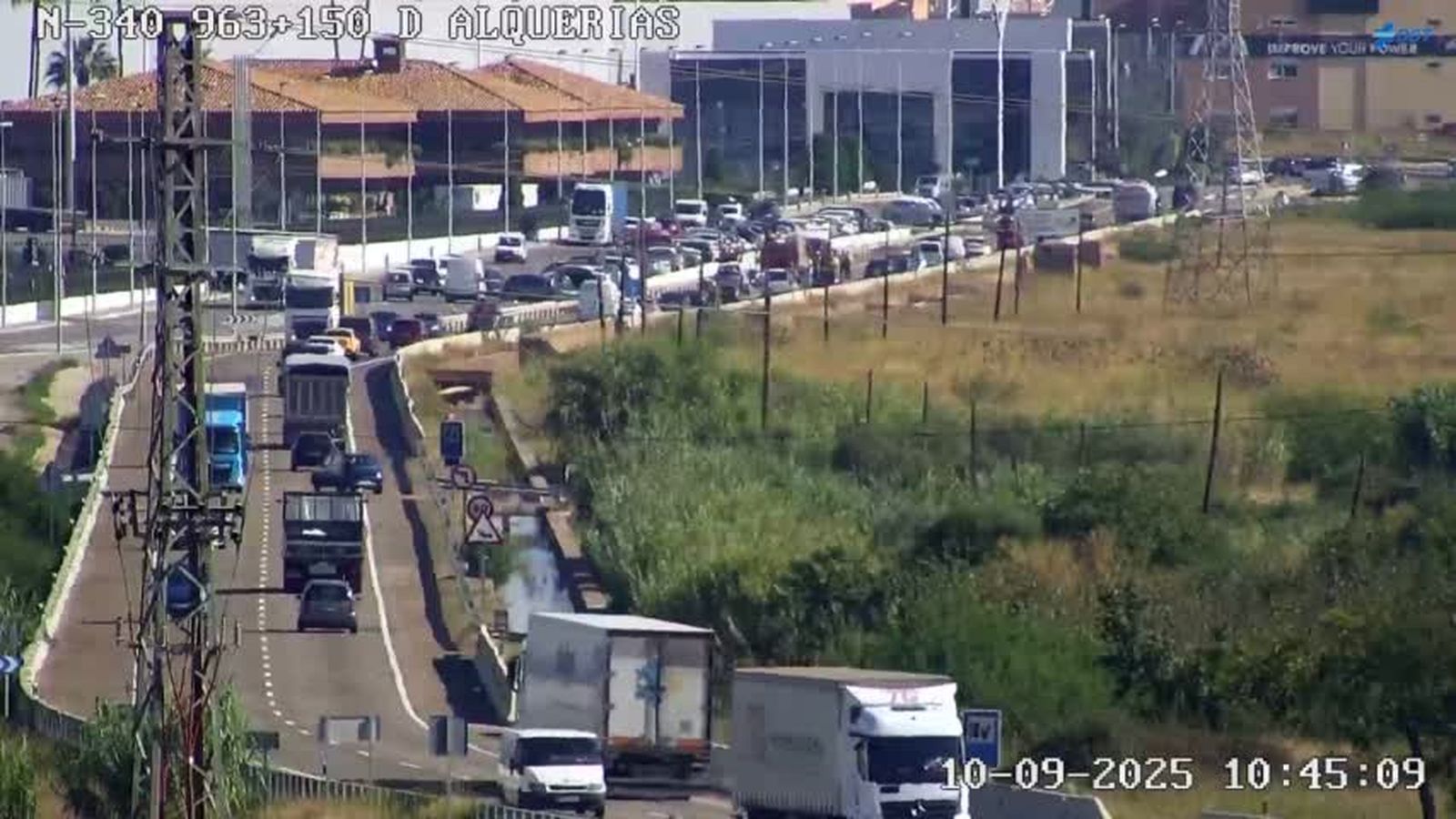 Retencions a l'N-340 a causa de l'accident, este dimecres