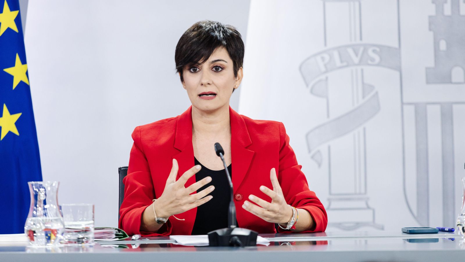 La ministra d'Habitatge i Agenda Urbana, Isabel Rodríguez, durant una roda de premsa posterior a la reunió del Consell de Ministres