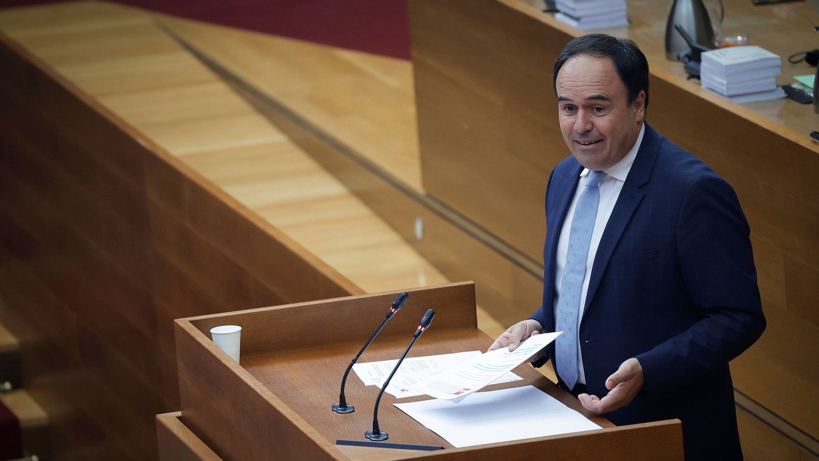 El president de la Generalitat, este dimecres a les Corts