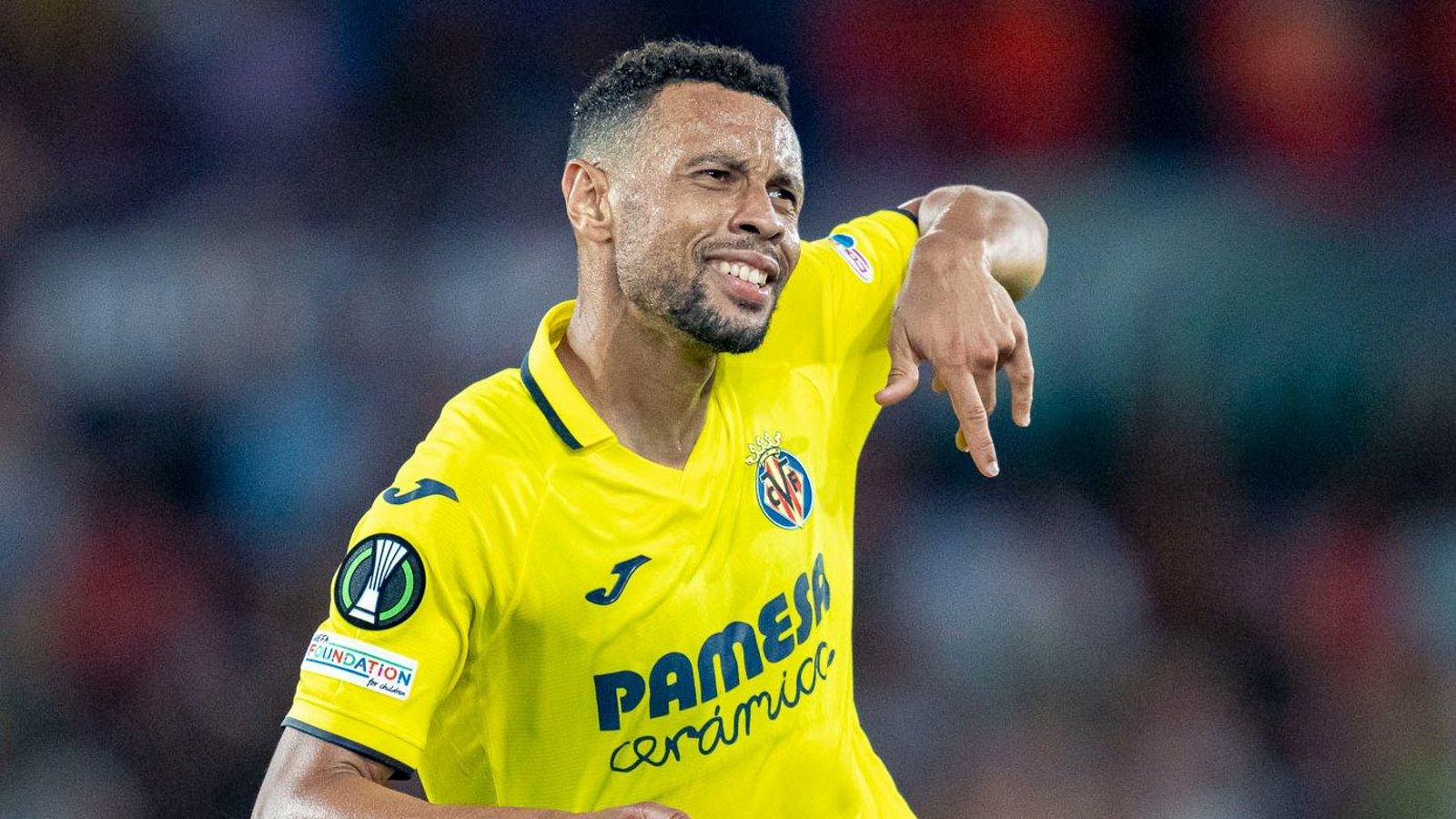 Coquelin en una imatge del partit de Conference League contra el Lech Poznan