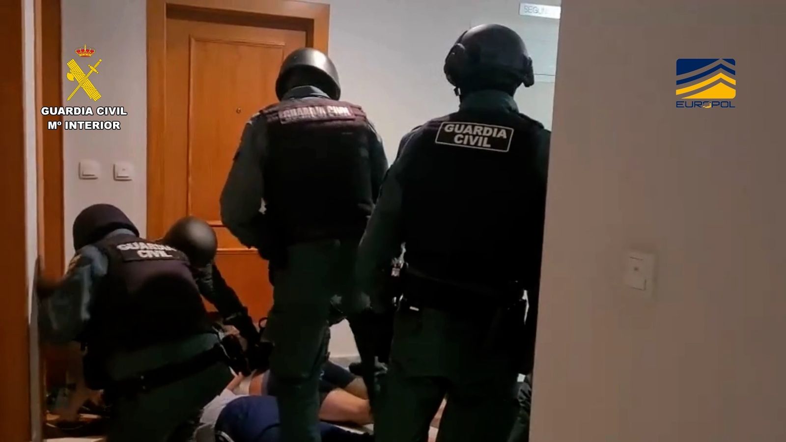 Moment de la detenció per part de la Guàrdia Civil