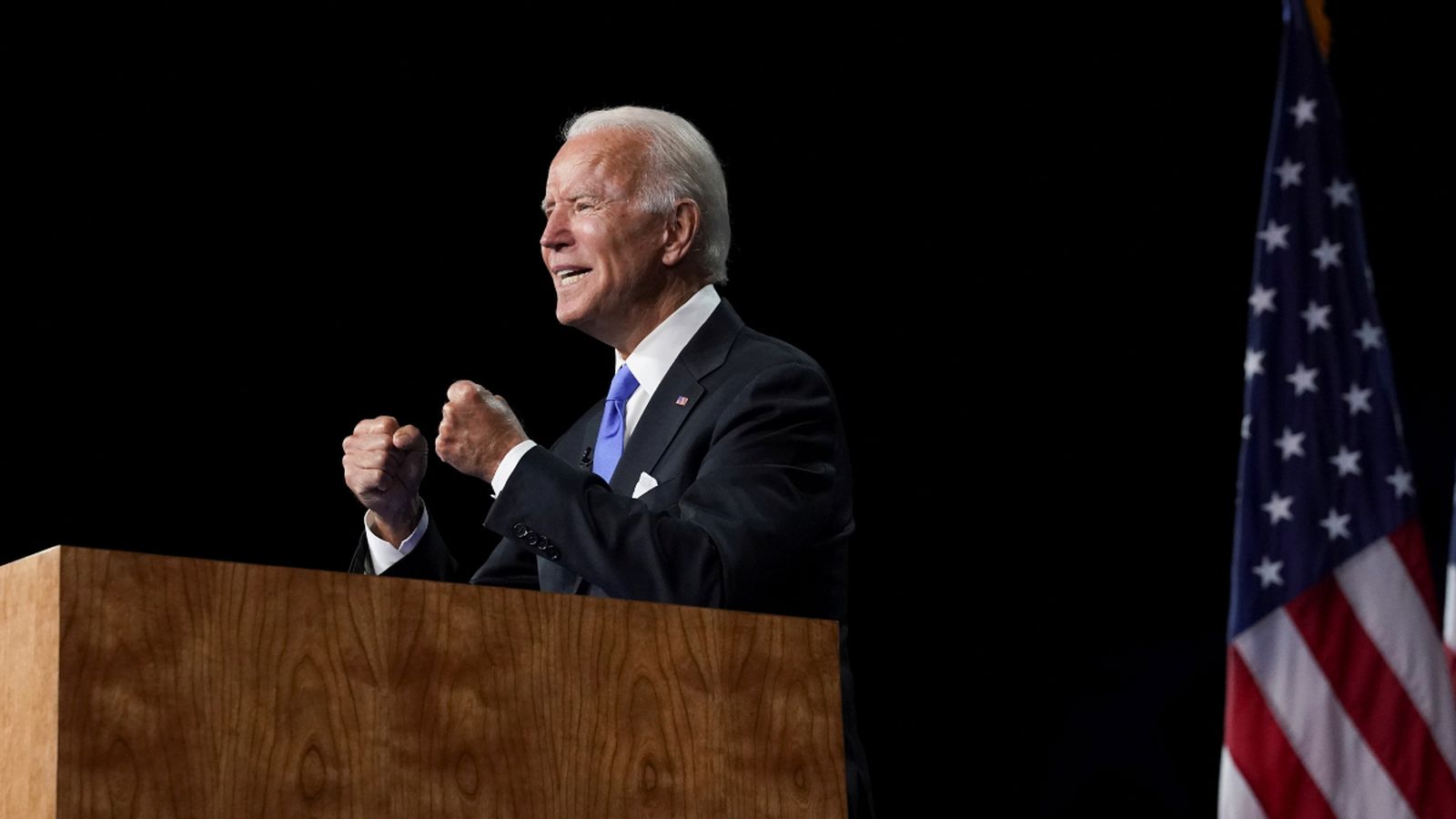 Joe Biden, durant el discurs