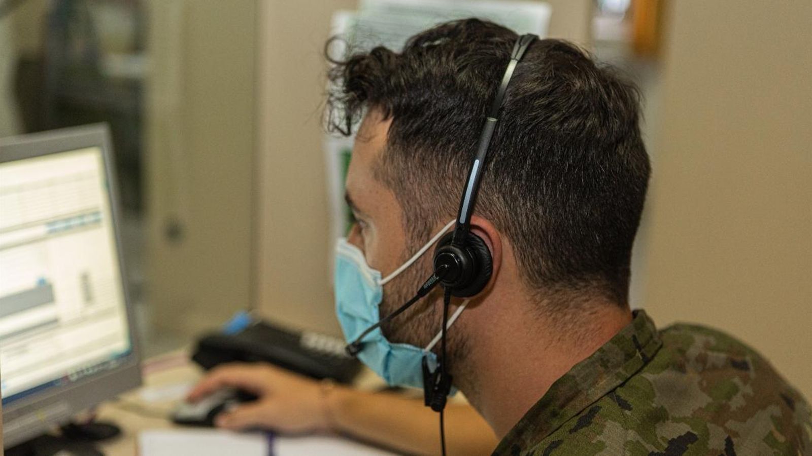 Un dels rastrejadors militars enviats pel govern espanyol