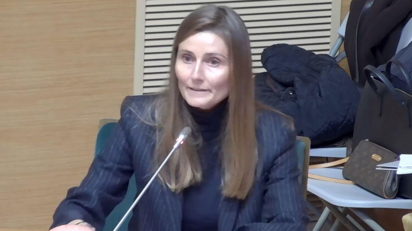 La regidora Cecilia Herrero, responsable d'Agricultura i Empreniment, intervé en un ple municipal