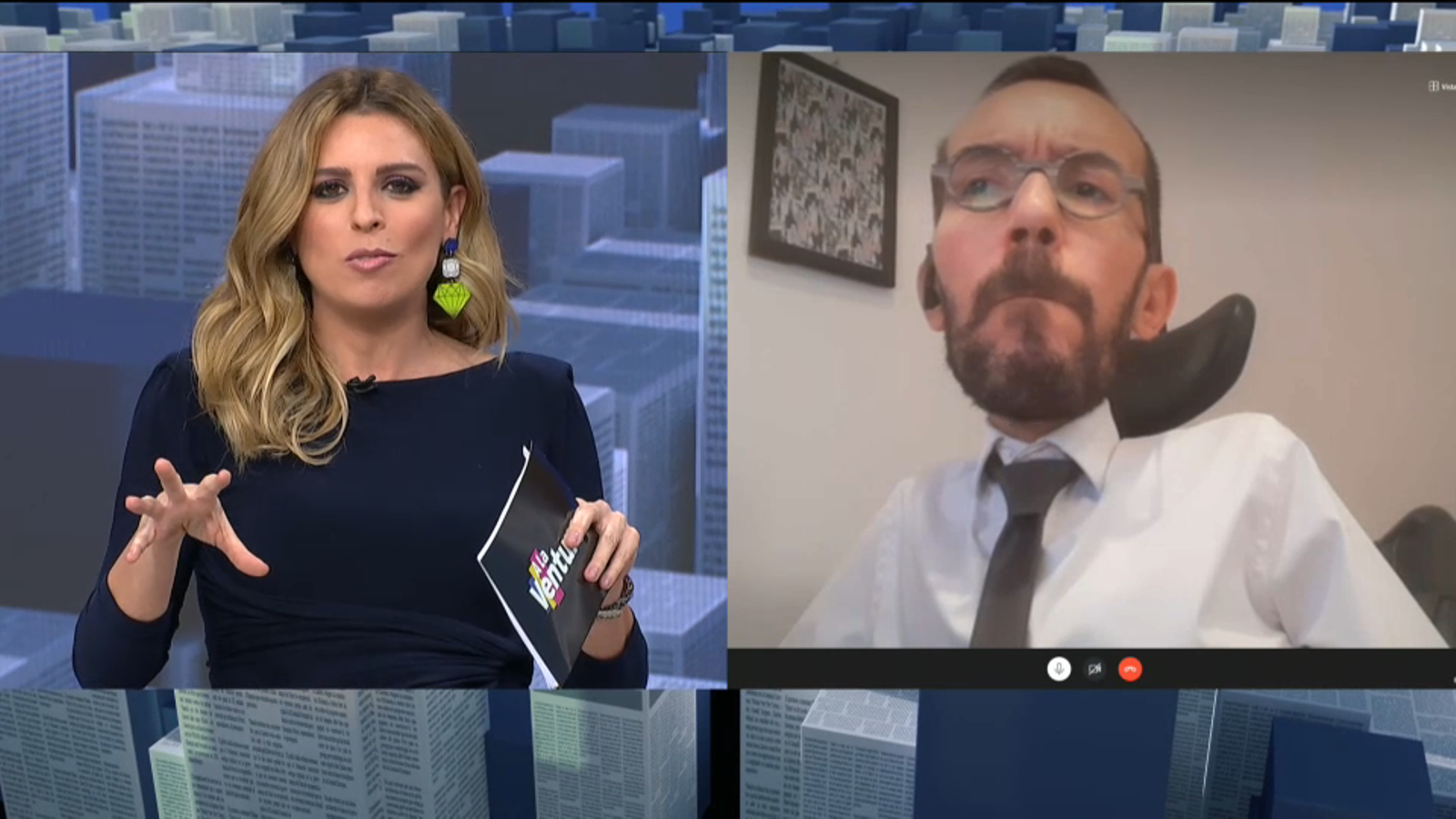 El portaveu d’Unides Podem al Congrés Pablo Echenique durant l'entrevista en À la Ventura