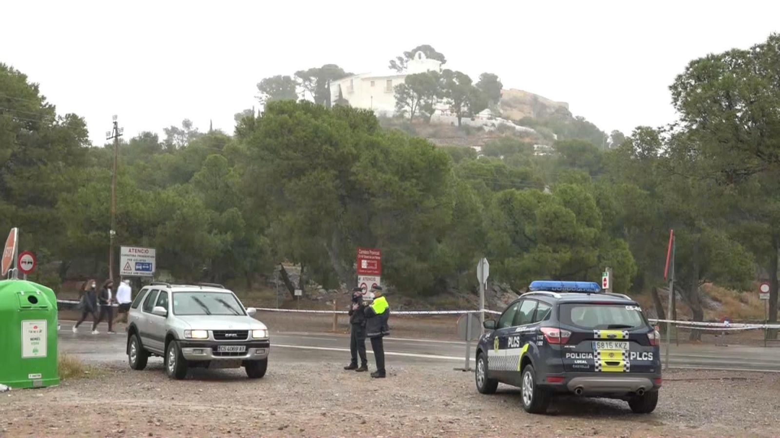 Un dispositiu policial vigilava enguany els voltants de l'ermita de la Magdalena, a Castelló de la Plana