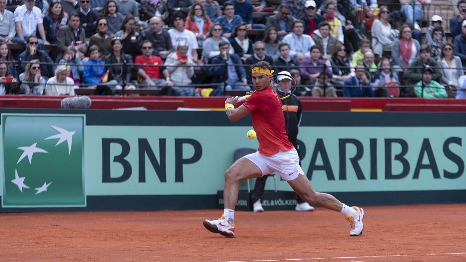 Rafa Nadal, en el transcurs del partit contra Kohlschreiber