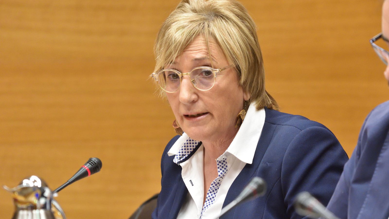 La consellera de Sanitat durant la seua compareixença en la comissió d'Economia de les Corts