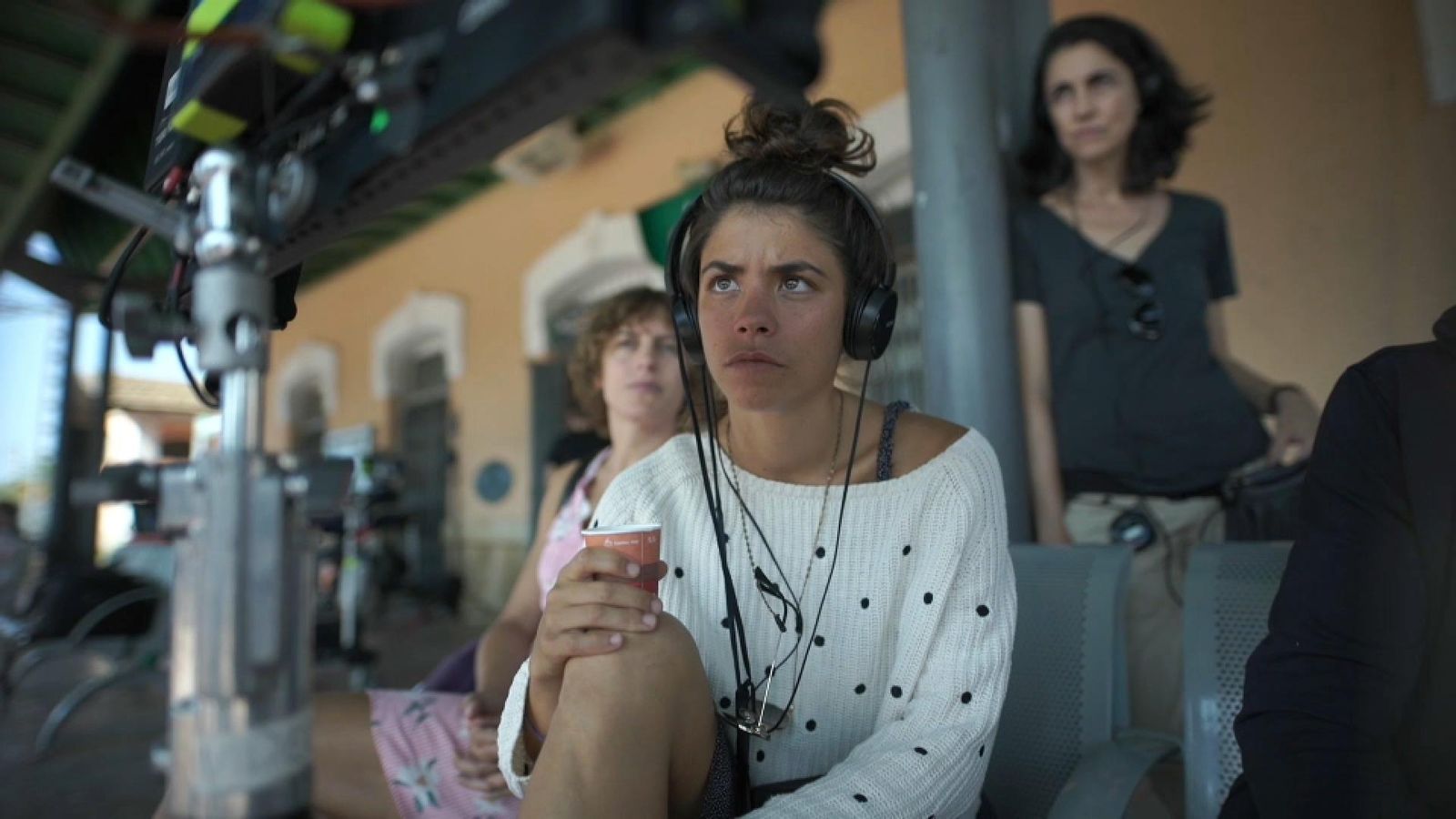 Lucía Alemany durant el rodatge de "La innocència"