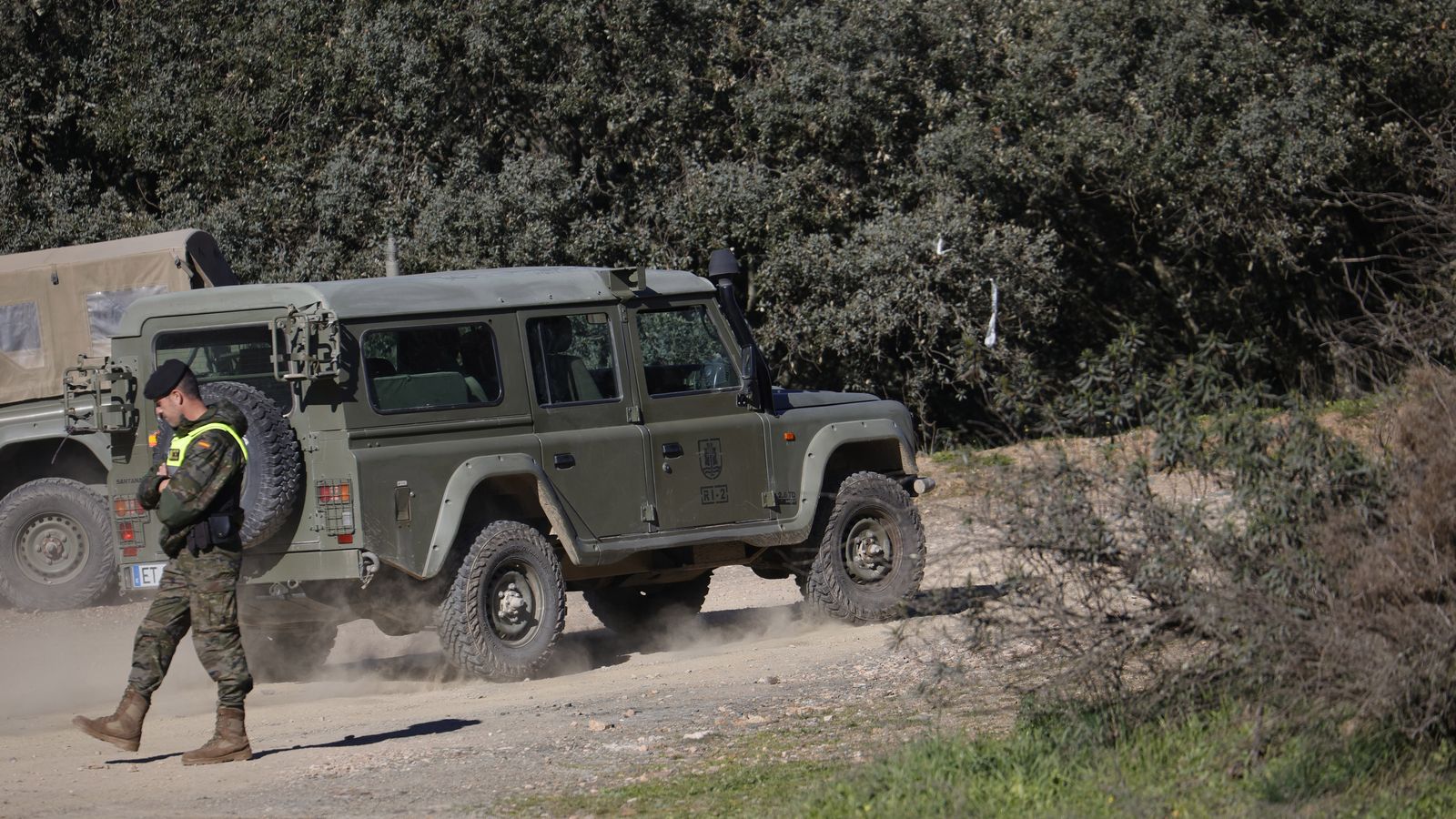 Part del dispositiu de cerca dels militars desapareguts a Còrdova