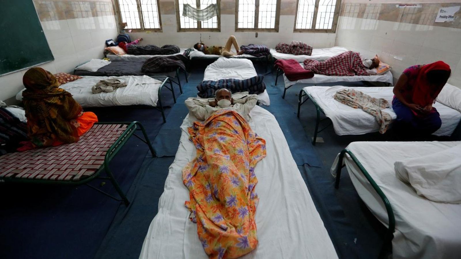 Pacients de Covid-19 a Nova Delhi