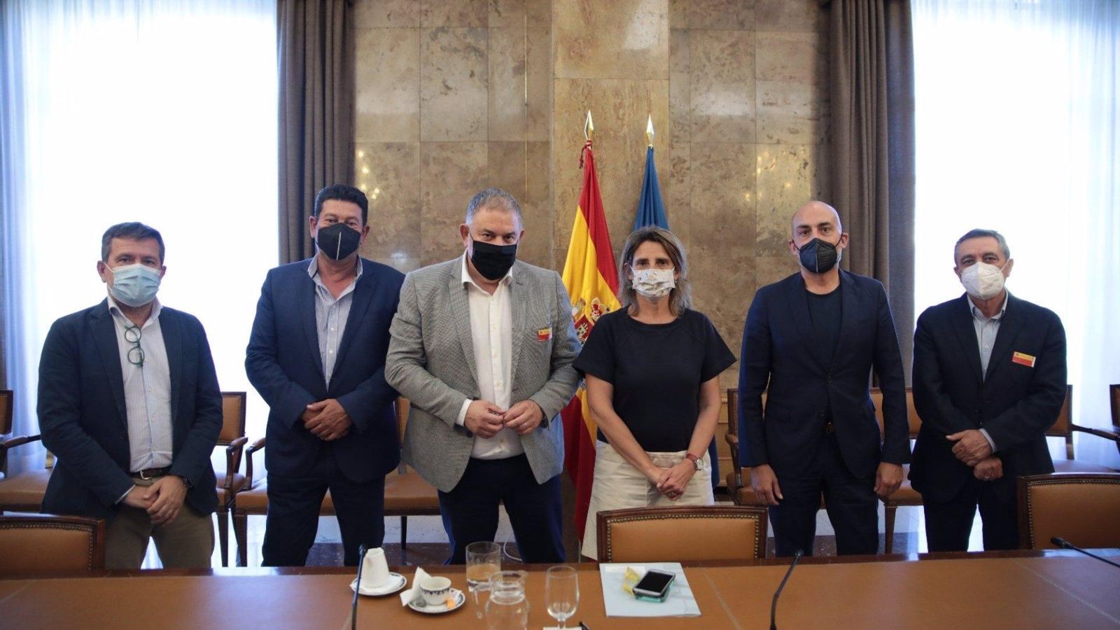 Reunió de la ministra Teresa Ribera amb representants del Sindicat Central de Regants de l'Aqüeducte Tajo-Segura