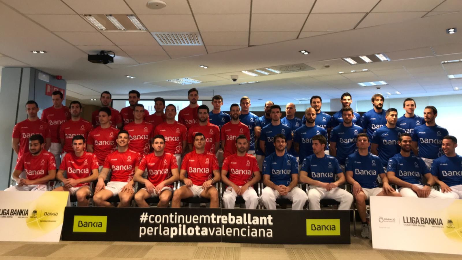 Els 36 jugadors de la Lliga Bankia d'escala i corda i raspall