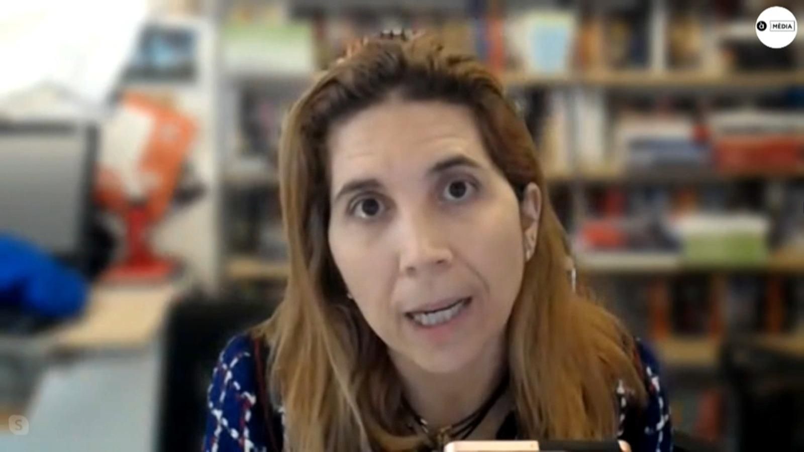 L’alta comissionada de la Generalitat per a la covid-19, Nuria Oliver, en una videoconferència amb À Punt L’alta comissionada de la Generalitat per a la Covid-19, Nuria Oliver