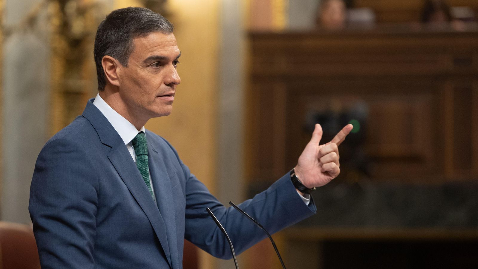 El president del govern espanyol durant la compareixença en la sessió extraordinària al Congrés del 17 de juliol