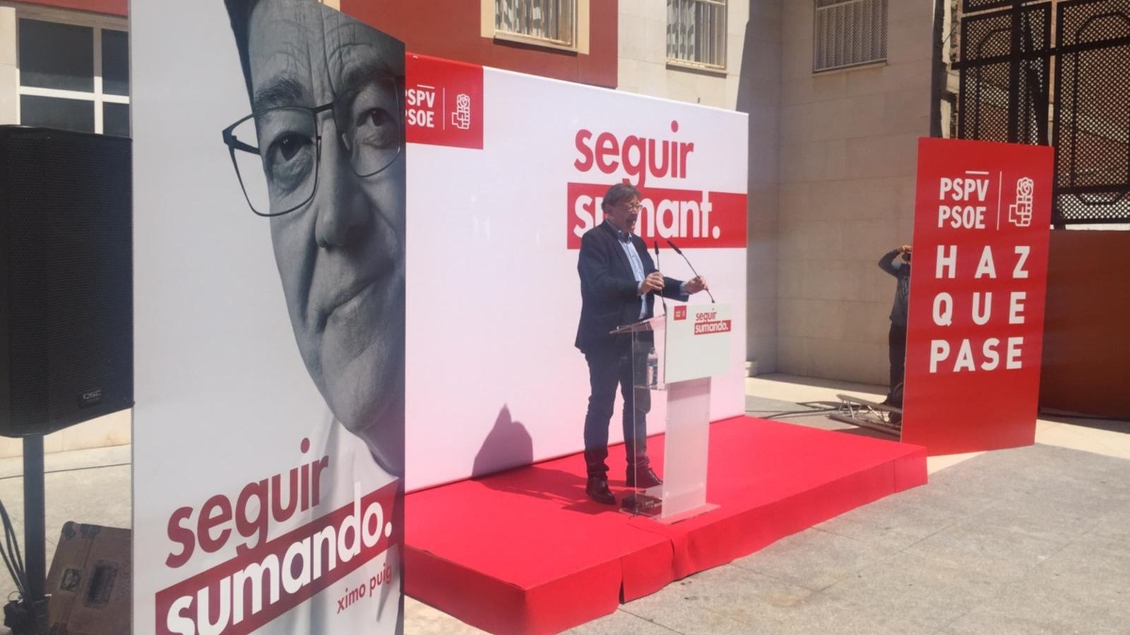 Ximo Puig en un acte de partit aquest matí a Oriola