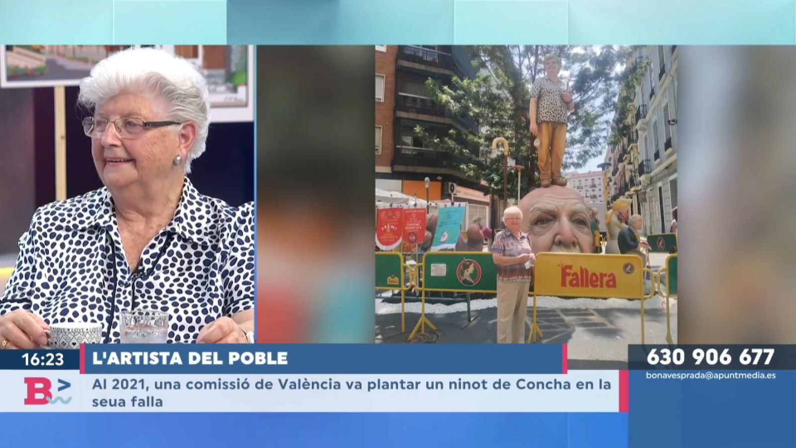 Una comissió d'una Falla de València va plantar un ninot de Concha