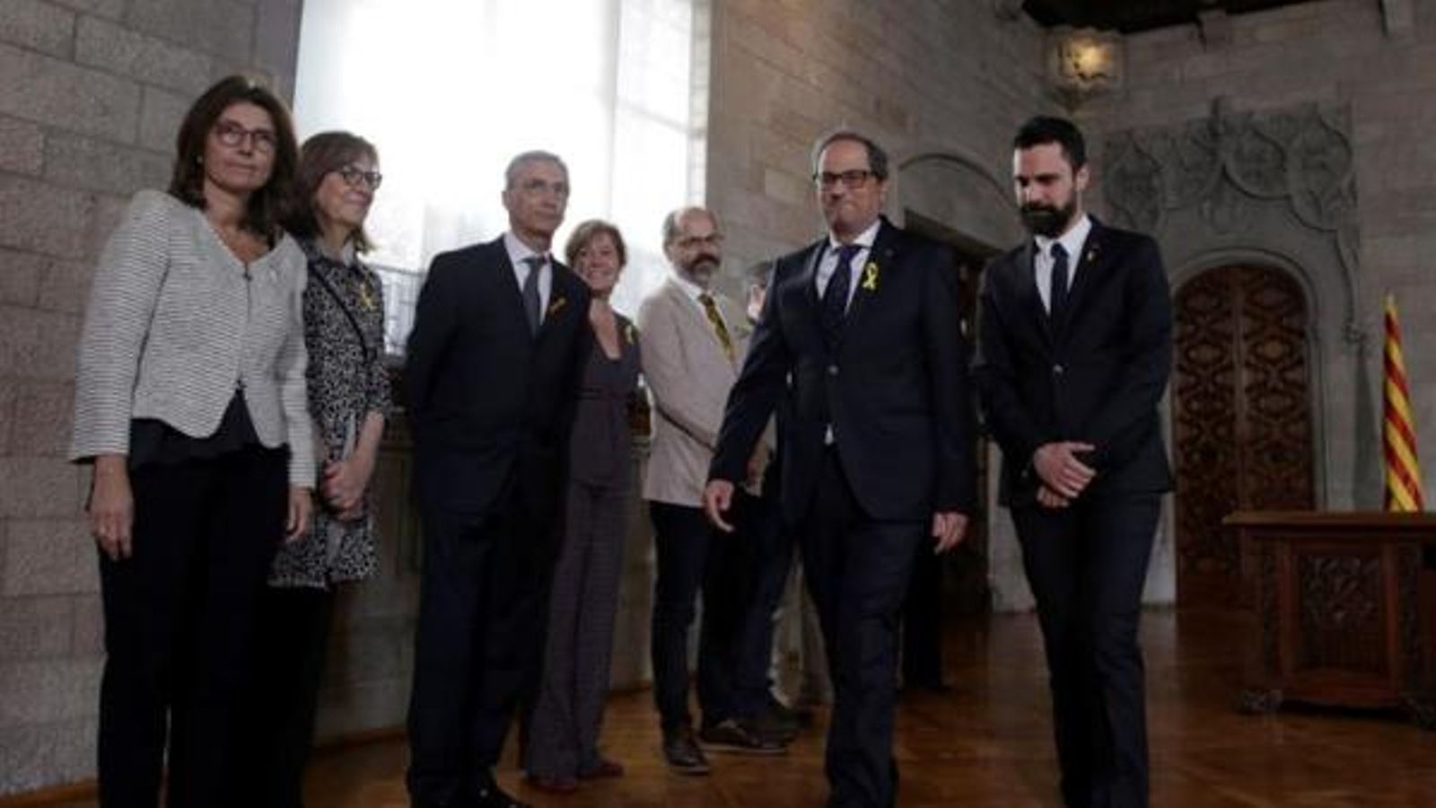 Quim Torra i Roger Torrent, després de la presa de possessió del càrrec com a president de la Generalitat