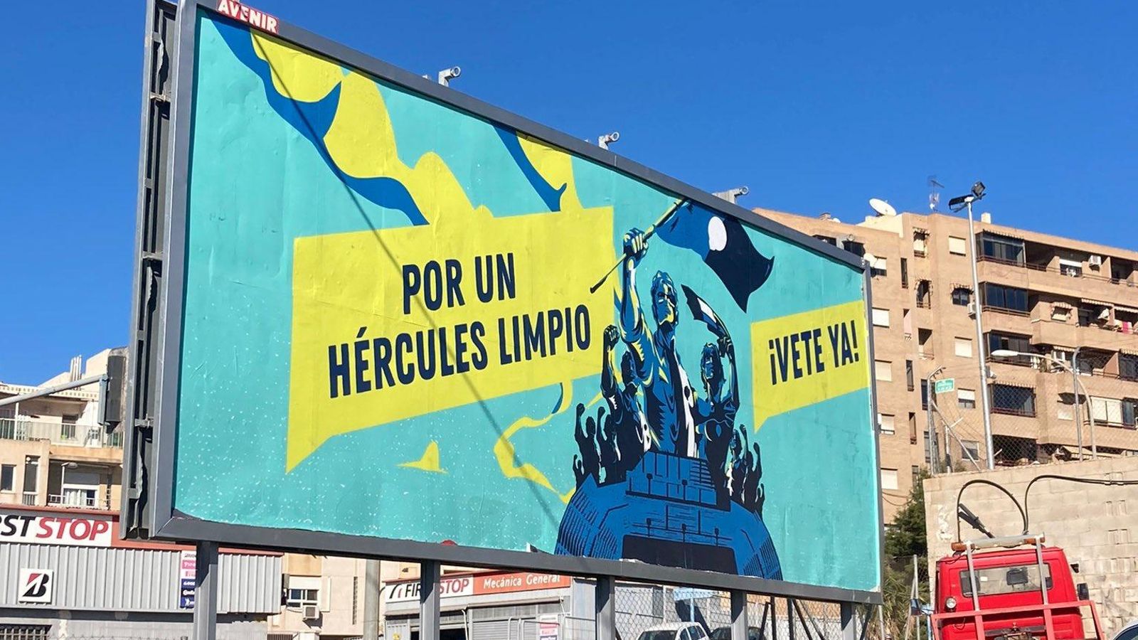 Una de les tanques publicitàries contractades per la plataforma