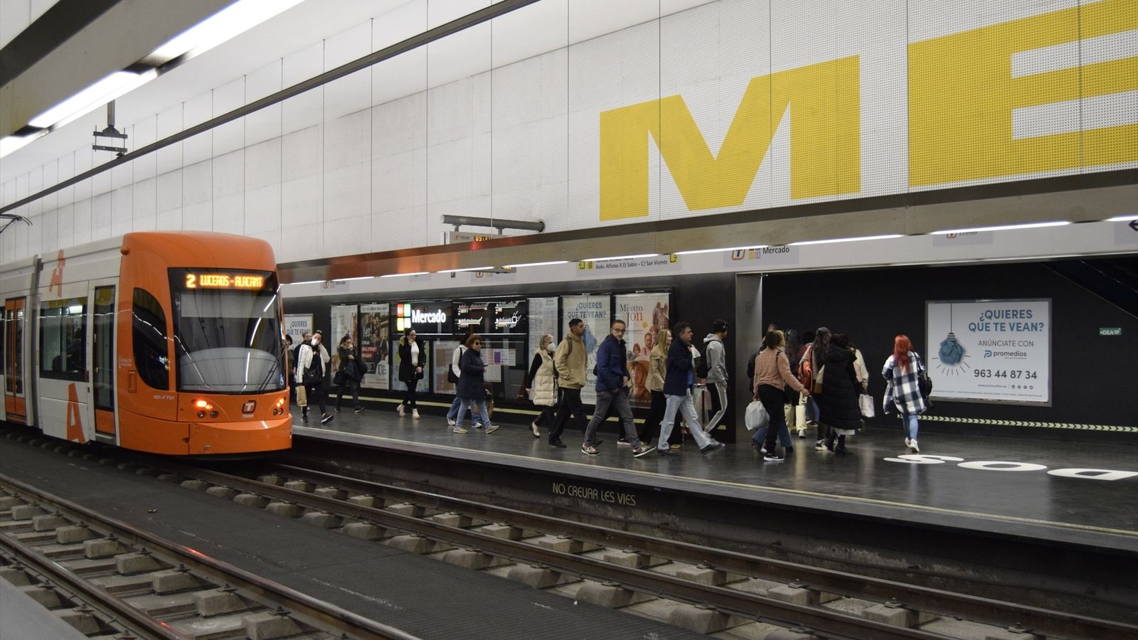 Imatge d'arxiu de l'estació del TRAM Mercat, a Alacant