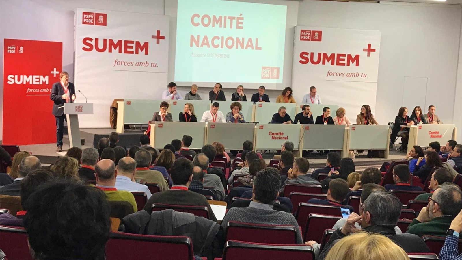 Ximo Puig, president de la Generalitat, durant la celebració del Comité Nacional del PSPV.
