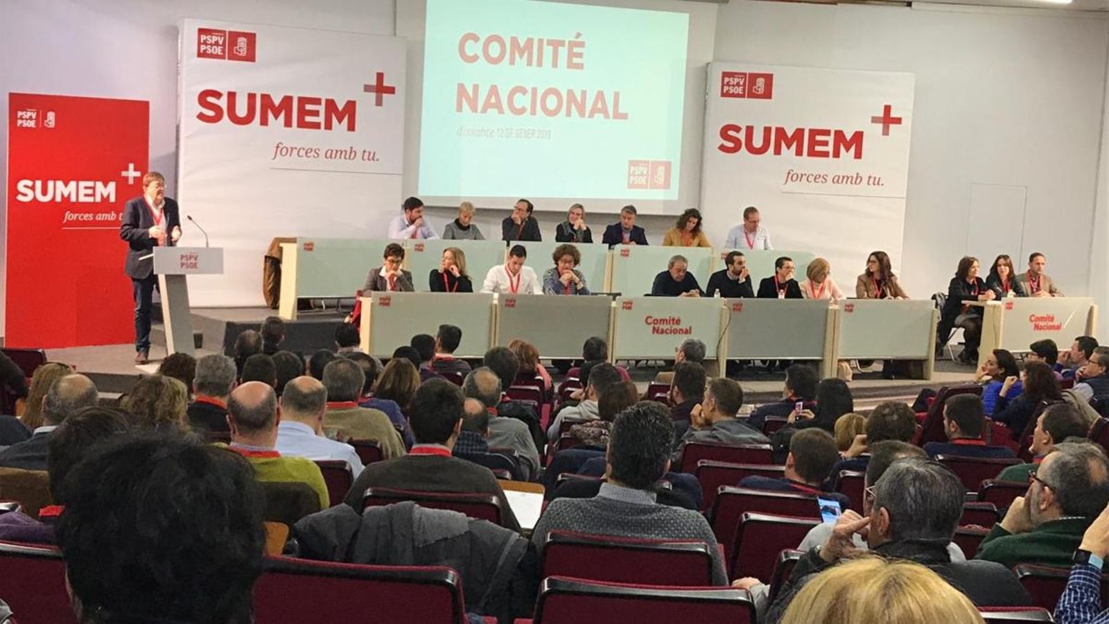 Ximo Puig, president de la Generalitat, durant la celebració del Comité Nacional del PSPV.
