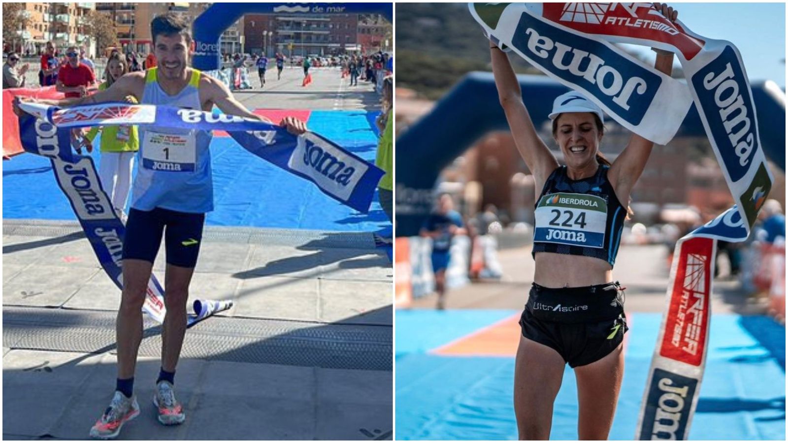 Álex García i Júlia Font, en l'arribada a meta