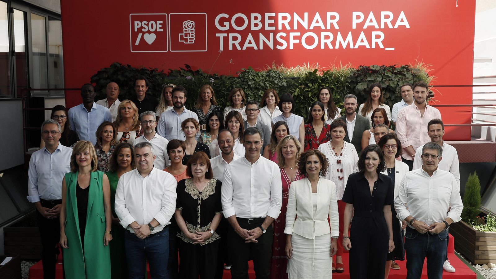 Foto de família del Comité Federal extraordinari del PSOE