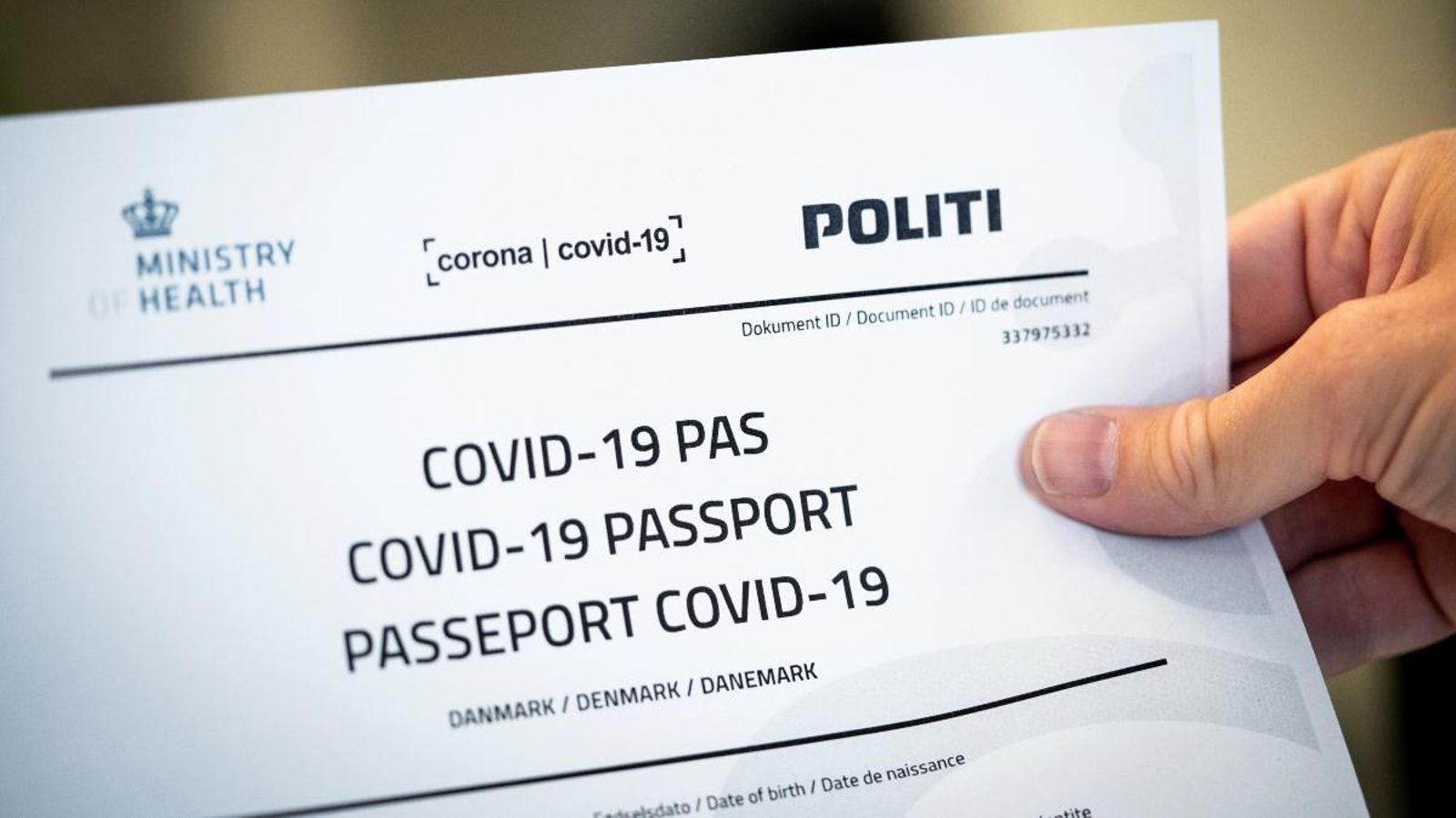 El nou passaport de la Covid-19 a Dinamarca