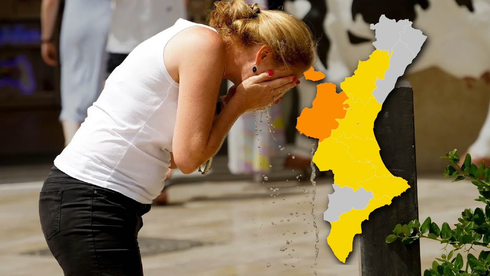 Mapa d'avisos d'Aemet per altes temperatures este divendres