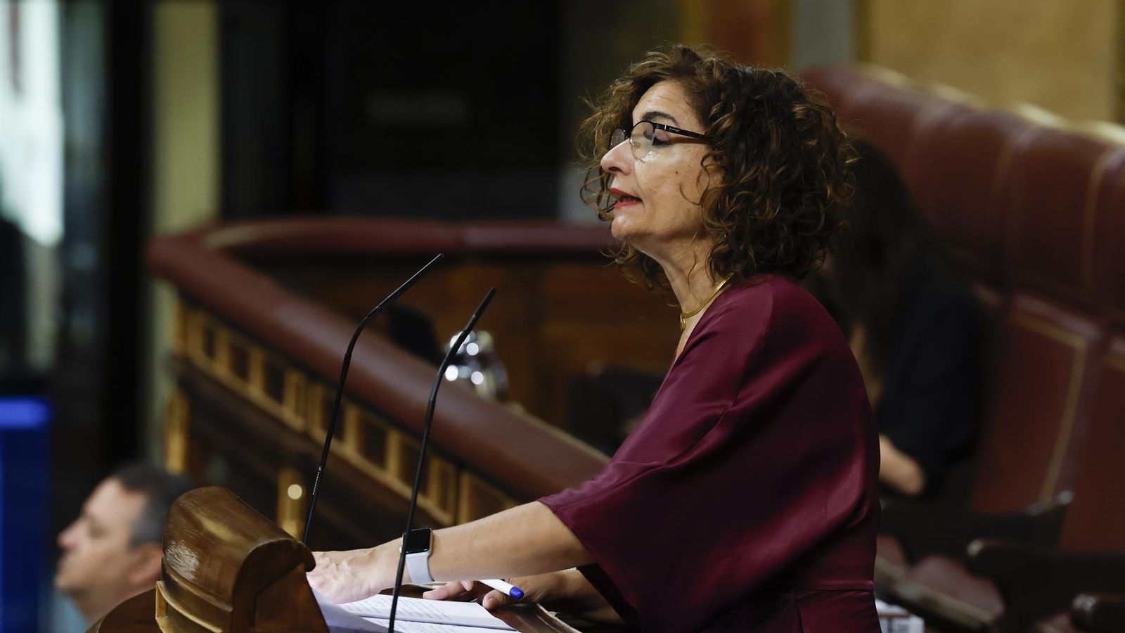 La ministra María Jesús Montero, aquest dijous en el Congrés