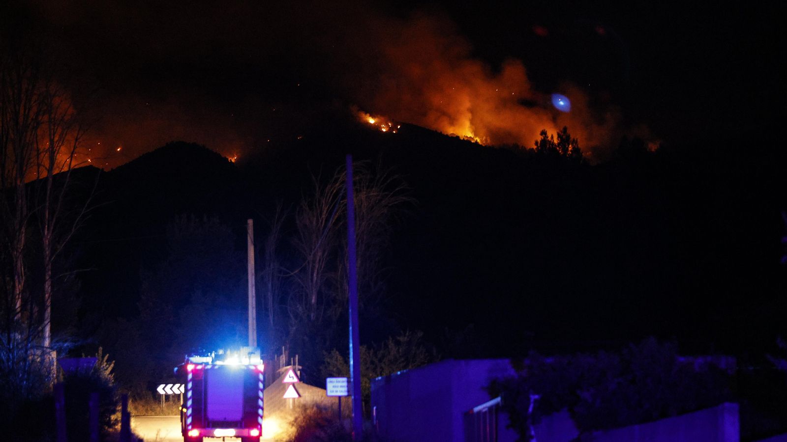 Imatges de l'incendi de Calles