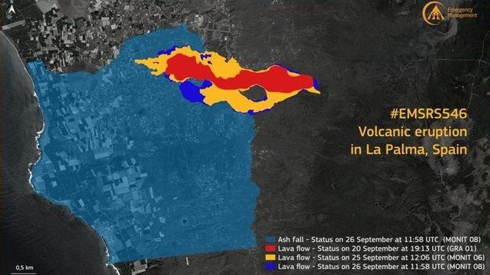 La lava cobreix ja 258 hectàrees