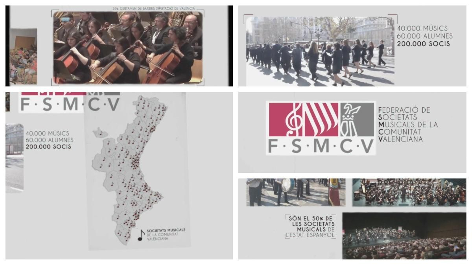La Federació de Societats Musicals de la Comunitat Valenciana és una entitat sense ànim de lucre que té l’objectiu de promoure, difondre i dignificar l’afició, l'ensenyament i pràctica de la música.