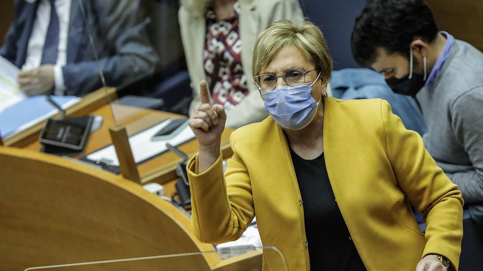 La consellera de Sanitat, Ana Barceló, durant una compareixença en Les Corts