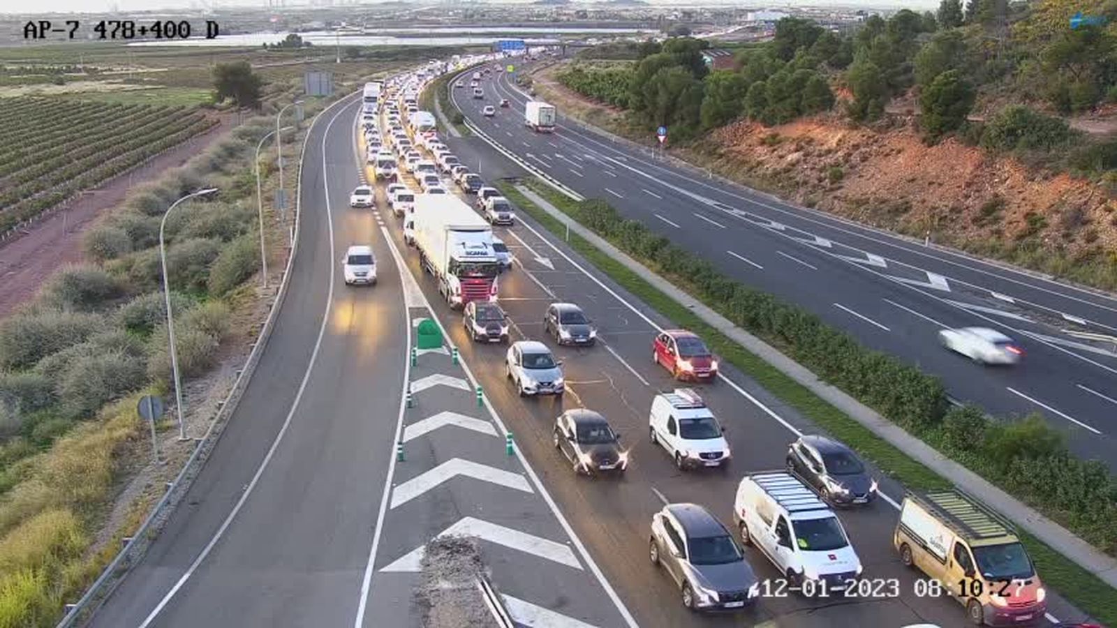 Retencions quilomètriques a l'AP-7 aquest dijous