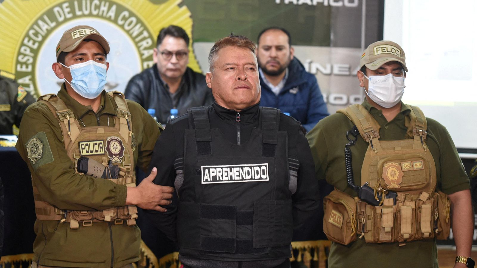 El general golpista Juan José Zúñiga després de ser detingut a La Paz