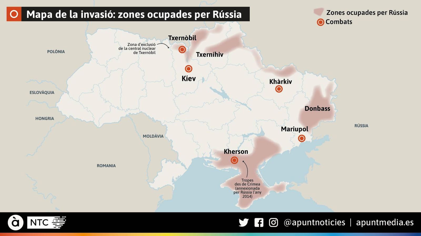 Mapa de la invasió: actualitzat el 28 de febrer