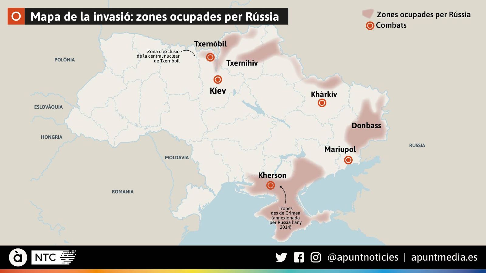 Mapa de la invasió: actualitzat el 28 de febrer