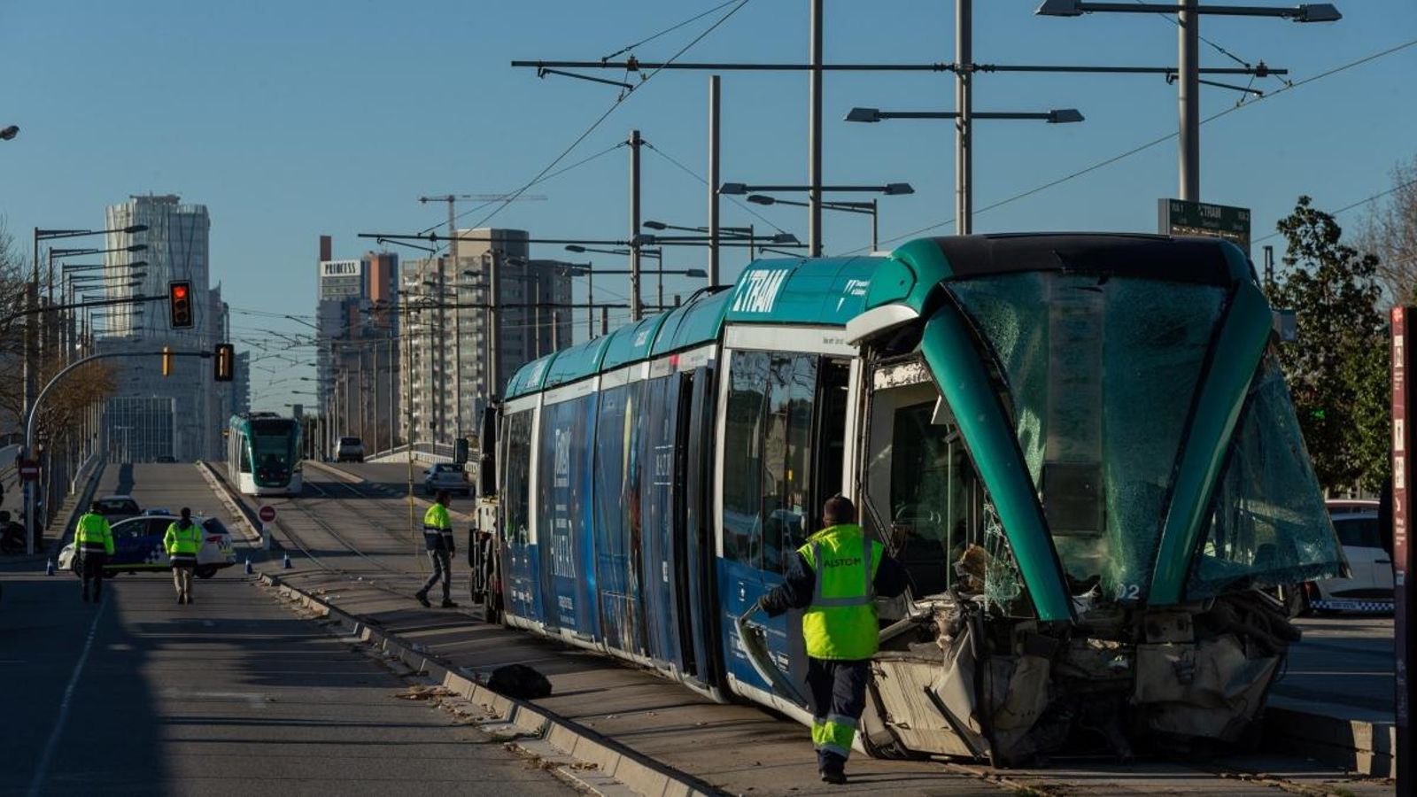 L'accident s'ha produït quan el tramvia no ha frenat i ha xocat amb el final de la via de l'estació
