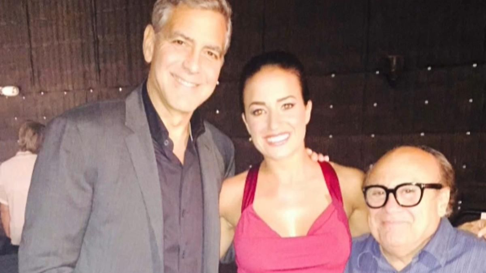 Gemma Marín amb George Clooney i Danny DeVito