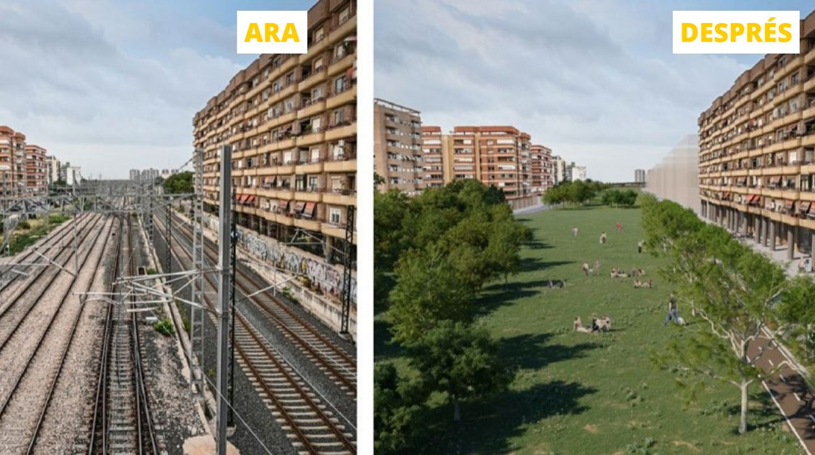 Bulevard García Lorca ara i després de les obres