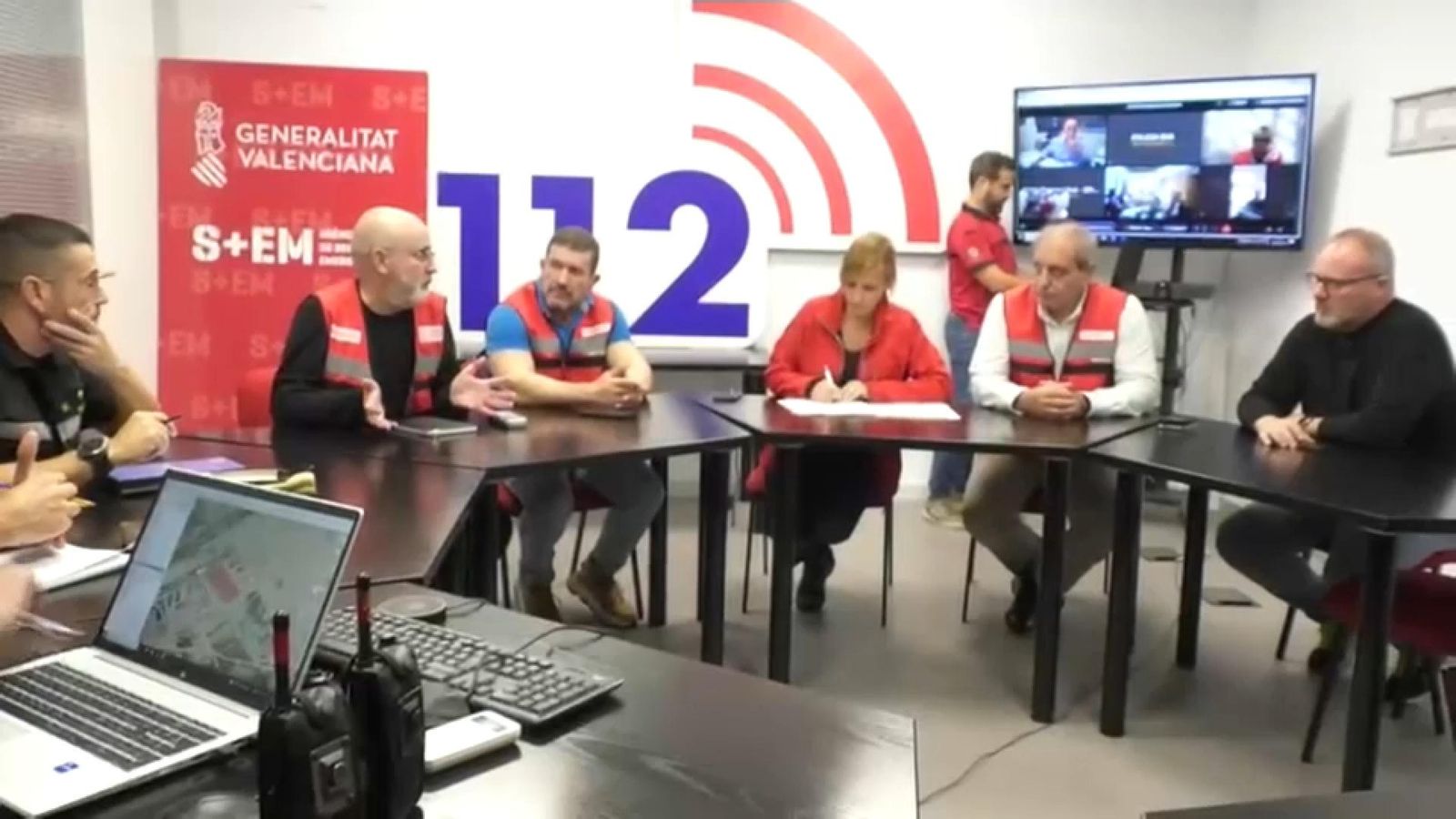 Fotograma de les noves imatges del Cecopi aportades per la productora contractada per la Generalitat